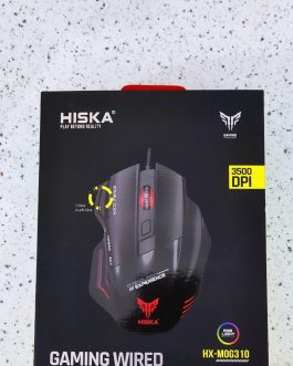 فروشگاه 19بای 25 ماوس گیمینگ Hiska مخصوص بازی با نور RGB و طراحی ارگونومیک