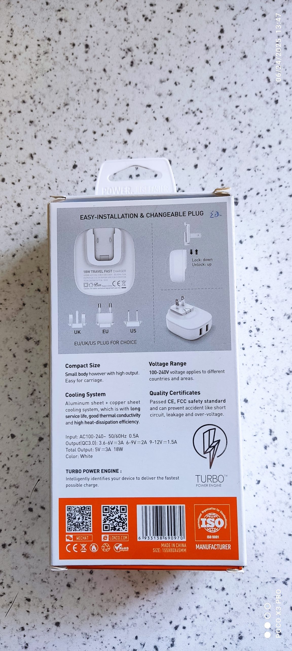 شارژر دیواری LDNIO مدل A2512Q 2 عکس شارژر LDNIO سفید با طراحی حرفهای